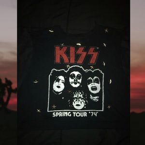 Forever 21 KISS Band Tank Crop Top